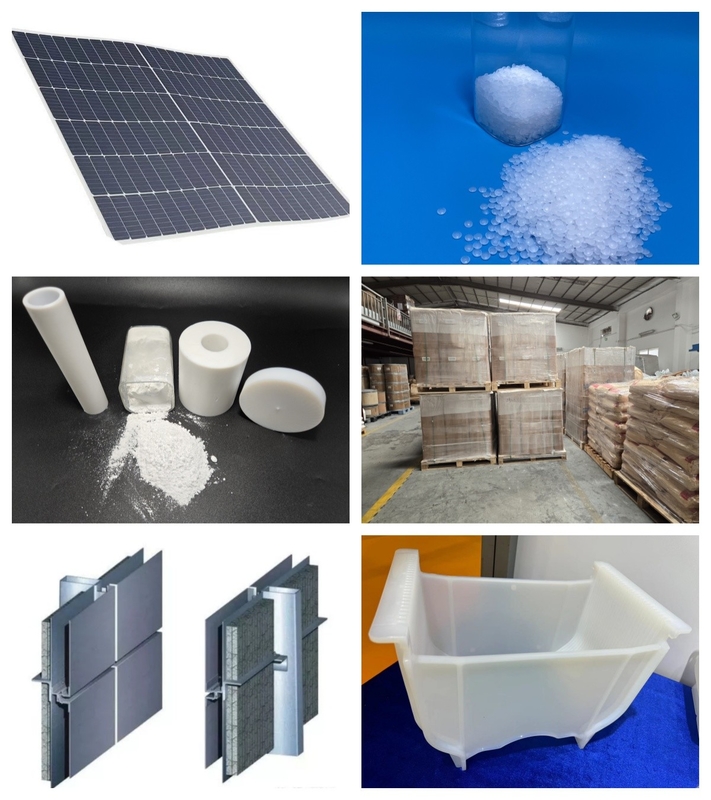 Kekuatan tarik 50-60 MPa PVDF pelet, PVDF halus butiran untuk extrusion molding