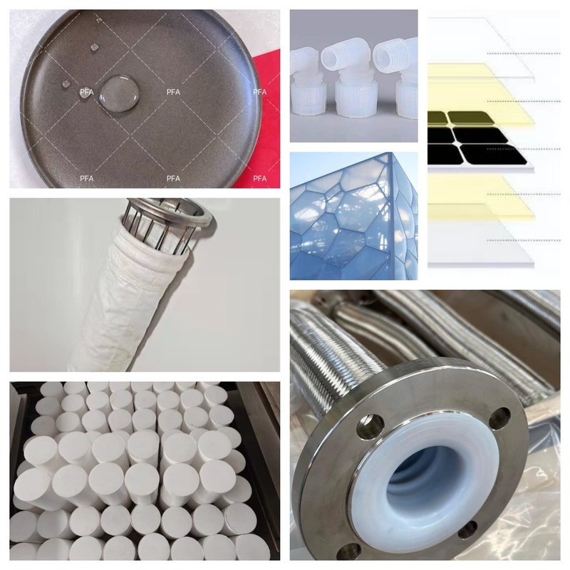 Bahan baku fluoroplastik yang disesuaikan Pellet kecil bentuk warna hitam Industri