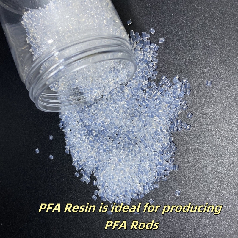 Resin PFA untuk memproduksi batang PFA dalam bagian mekanik tahan aus dengan gesekan rendah
